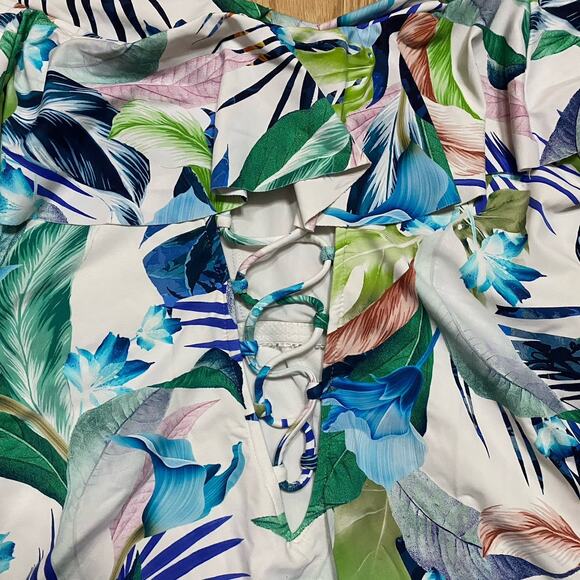 La Blanca In The Moment Off The Shoulder Tummy Control One Piece Swimsuit Sz 16 - Picture 5 of 8